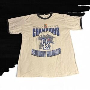 VTG 1996 Kentucky Wildcats Starter NCAA Champions T Shirt Large